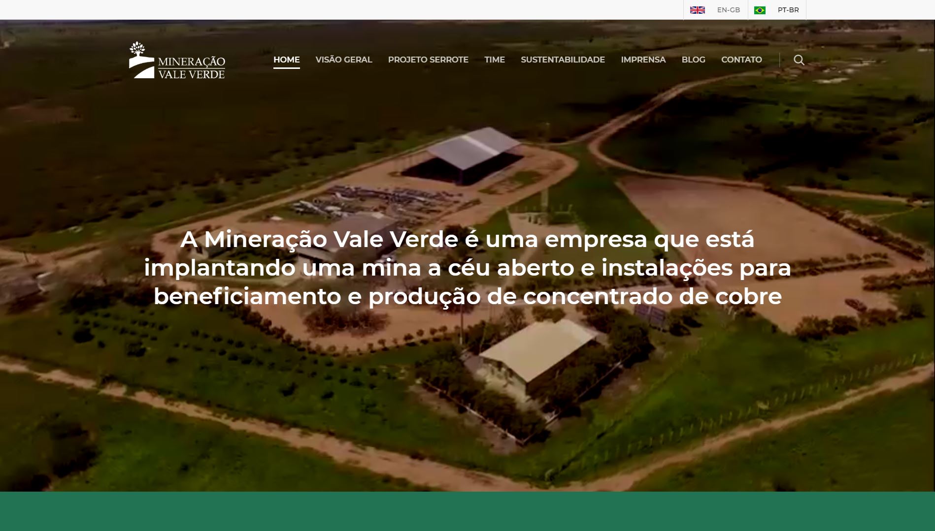 Leia mais sobre o artigo Mineração Vale Verde ganha novo site; confira