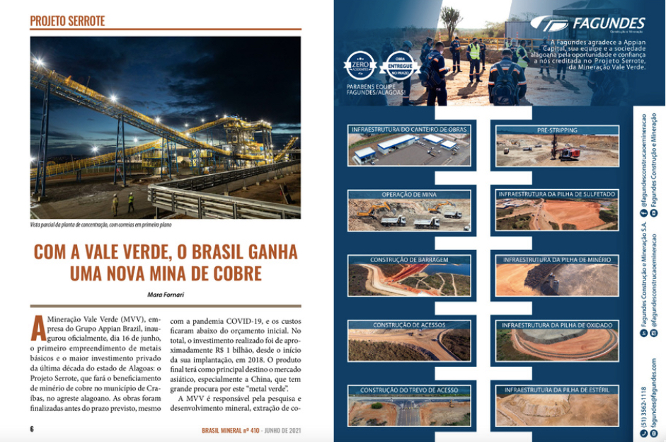 Leia mais sobre o artigo Revista Brasil Mineral destaca na capa a nossa empresa como uma “mina sustentável”